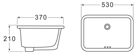 Раковина встраиваемая снизу  (53x37,5) BelBagno BB1006