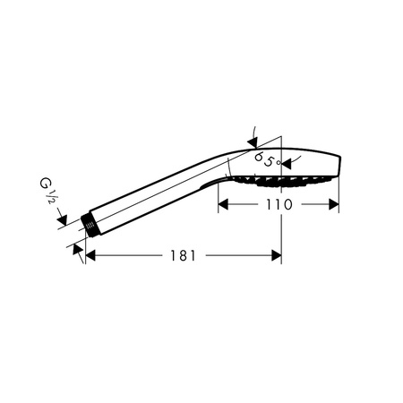 Ручной душ Hansgrohe Croma E 110 1jet EcoSmart 26815670 черный матовый