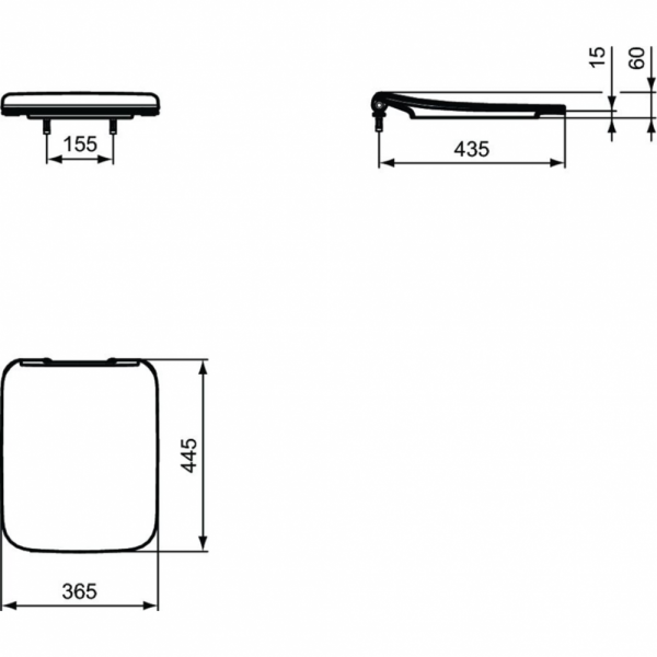Крышка-сиденье Ideal Standard STRADA II T360101 Крышка-сиденье Ideal Standard STRADA II T360101