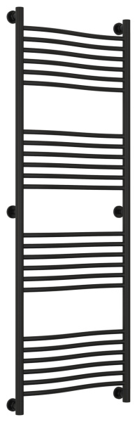 Полотенцесушитель Водяной Сунержа Флюид + (150х50) Матовый Черный 31-0222-1550