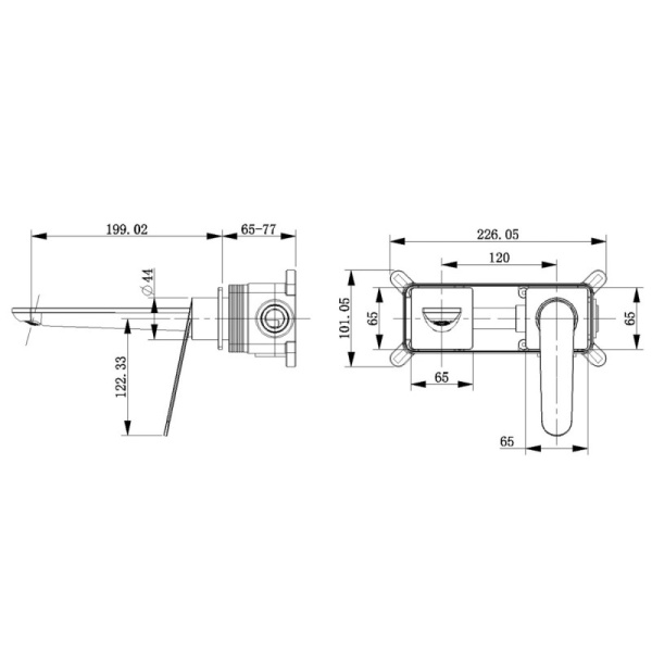 Смеситель для раковины встраиваемый Bronze de Luxe ICON 7006CB