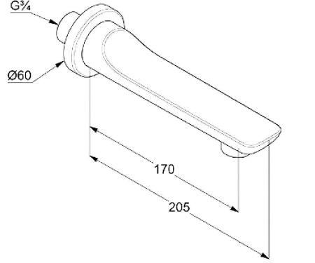 Излив для ванны Kludi Balance 5250391