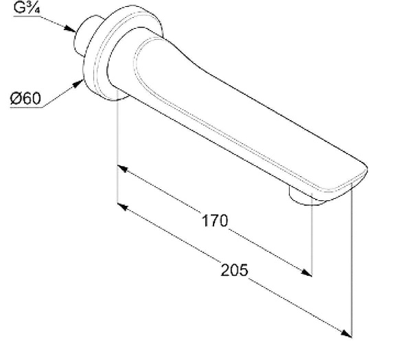 Излив для ванны Kludi Balance 5250391