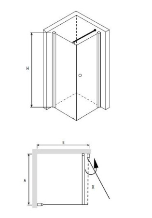 Душевой уголок квадратный RGW PA-33 04083300-11
