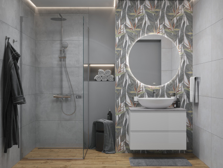 Столешница Cersanit STONE из керамогранита Balance 60x45x2 серый матовый 64185