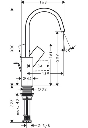 Смеситель для раковины Hansgrohe Vivenis 75030000, хром