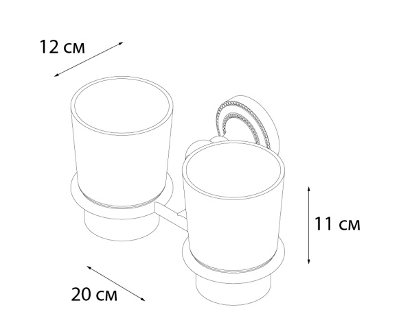 Стакан для зубных щеток FIXSEN Antik двойной FX-61107