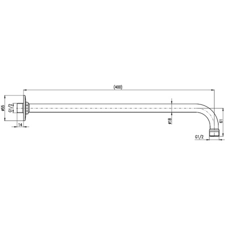 Вехний душ с кронштейном Rav Slezak SK0057BC