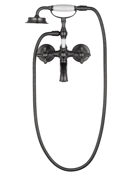 Смеситель для ванны с душем WONZON & WOGHAND RETRO, темный графит WW-88639020-BGM