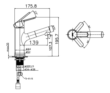 Смеситель для раковины Arrow AG4129MB