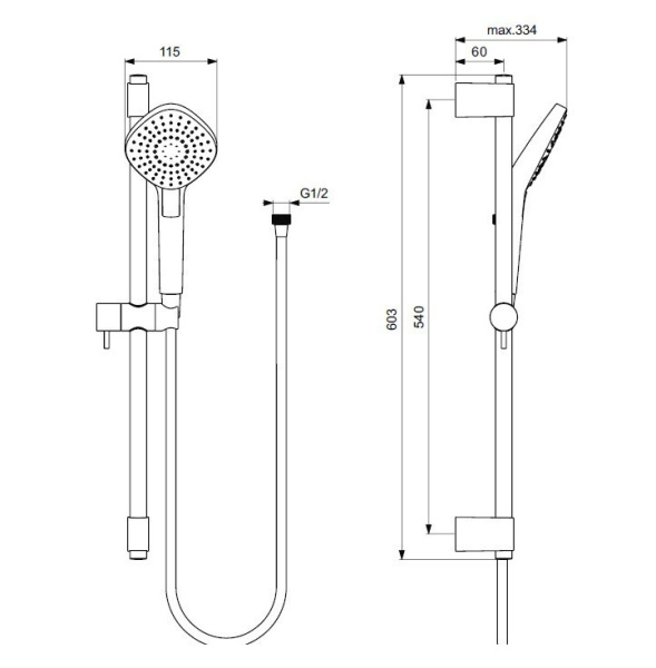 Душевой гарнитур Ideal Standard Idealrain Evo Diamond L3 B2234AA