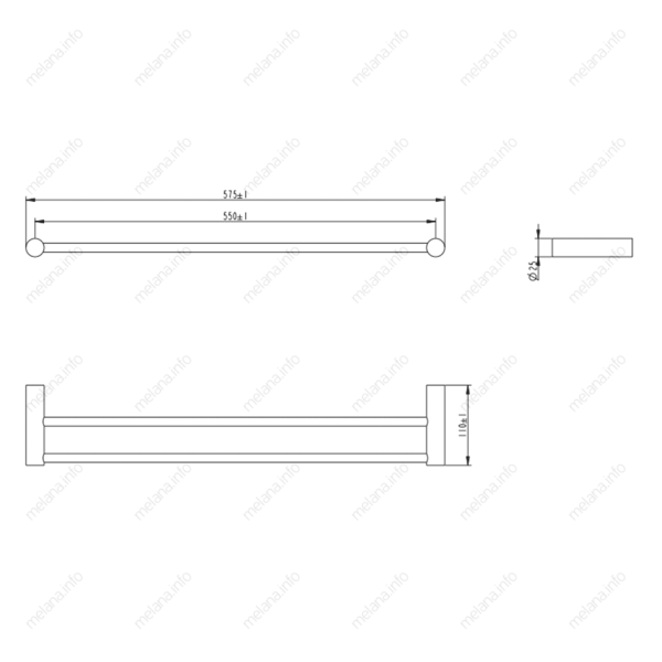 Двойная держатель для полотенец Melana  MLN-865002
