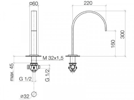 Излив для ванны Dornbracht 13.612.782.00