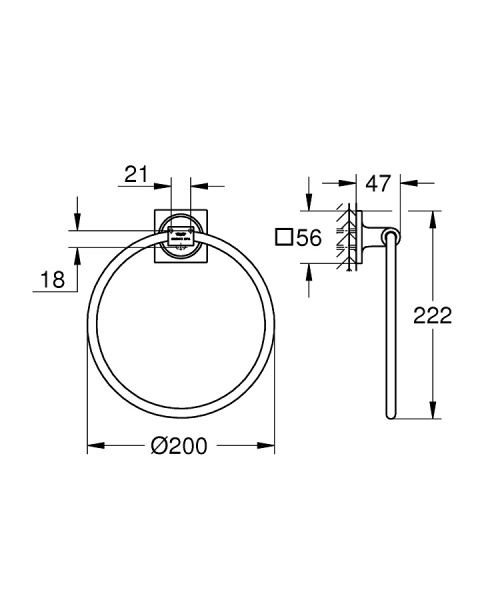 Кольцо для полотенца Grohe Allure 40339GN1