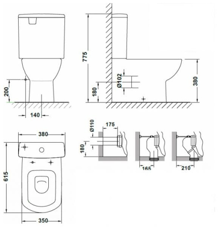 Чаша унитаза GALA Smart 25160 (72594)