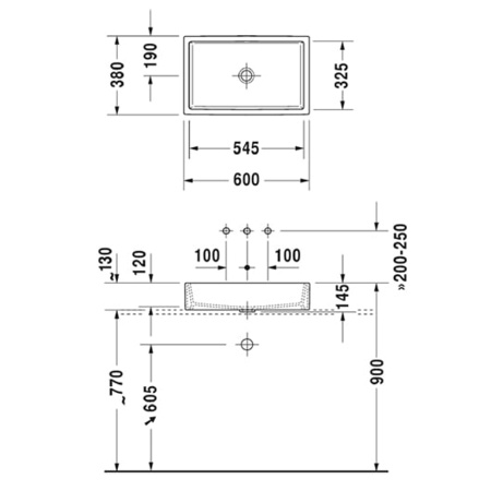 Раковина накладная Duravit 2351600000