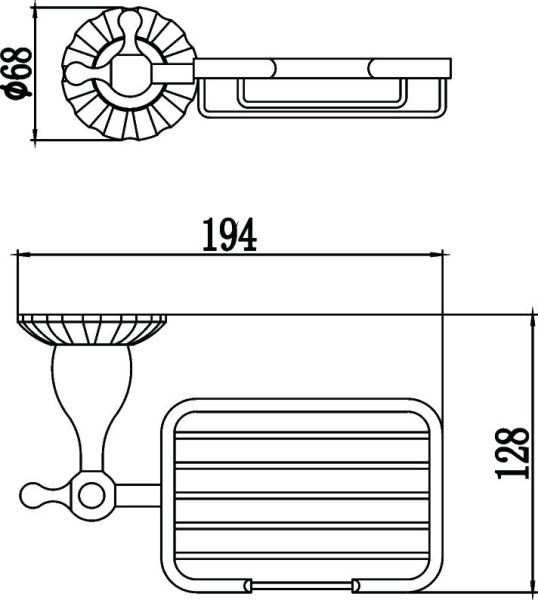 Мыльница решетка настенная Savol S-08932C