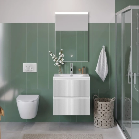 Тумба под раковину 50 BelBagno Uno UNO-MINI-500-2C-SO-BO белый матовый, без раковины