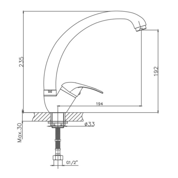 Смеситель для кухни Cron CN4115-2 Смеситель для кухни Cron CN4115-2