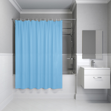 Шторка для ванной 200x240 голубой IDDIS BL06P24i11