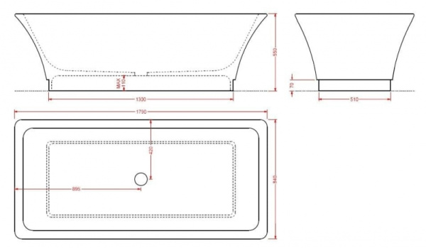 Ванна ArtCeram Jazz L3736