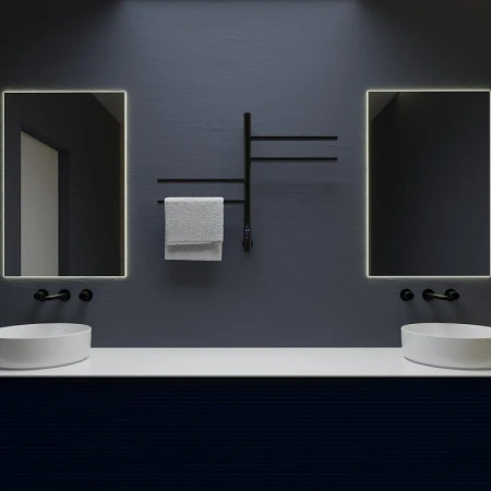 Электрический полотенцесушитель Vincea (43х60) VTD-1S1CBE черный