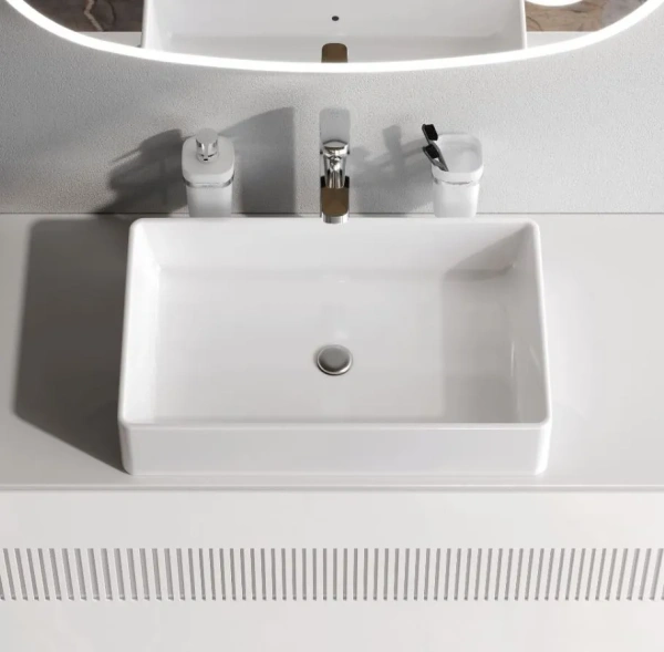 Раковина накладная (60х37) Am.Pm Func M8FWCC10600WG белый