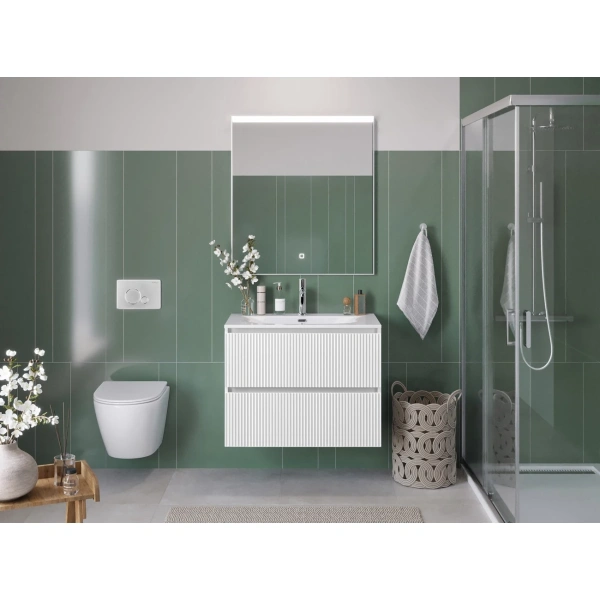 Тумба под раковину 80 BelBagno Uno UNO-MINI-800-2C-SO-BO белый матовый, без раковины