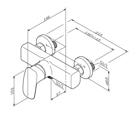 Смеситель для душа Am.Pm Spirit 2.1 F71A20000
