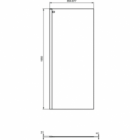 Фиксированная панель 90 см Ideal Standard CONNECT 2 Wetroom panel, K9377V3