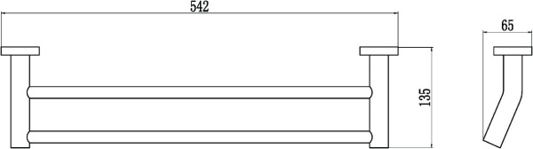 Держатель для полотенец прямой 2-ой 50 см Savol 87 S-508748