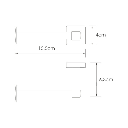 Держатель туалетной бумаги WasserKRAFT Rhin K-8796