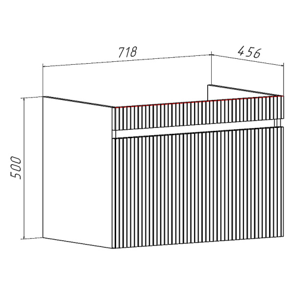 Тумба под раковину Runo крафтовый дуб Модена 75 (00-00001427)