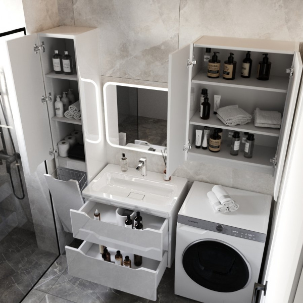 Тумба под раковину Style Line Марелла 70 Люкс Plus СС-00002408 белый глянец