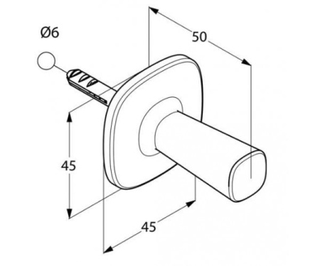 Крючок Kludi Ambienta 5398405