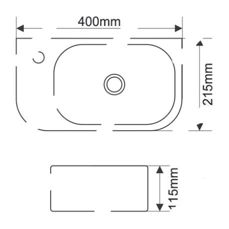 Раковина подвесная (40,5х22) Melana 78204R-805