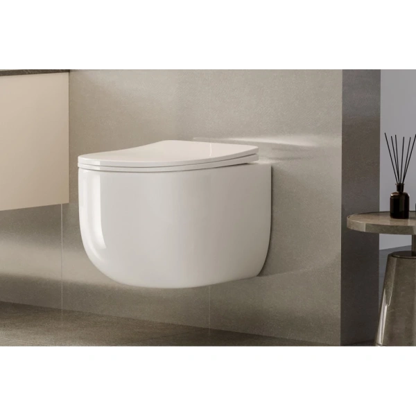 Унитаз ABBER Bequem AC1104TN подвесной белый, безободковый