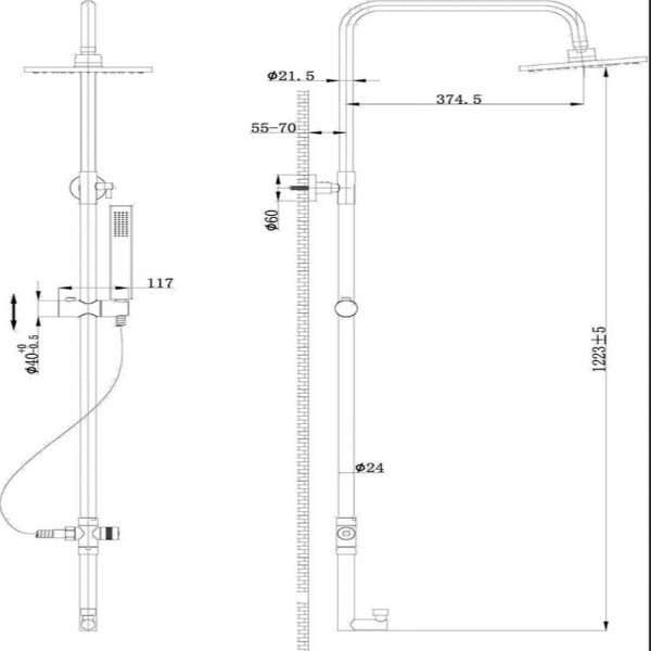 Душевая система BelBagno TRULA TRU-COLD-U-CRM