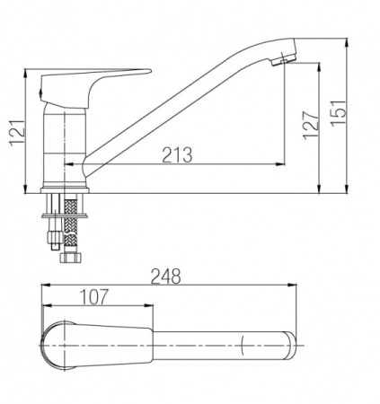 Смеситель для кухни Paulmark Potstdam Po211427