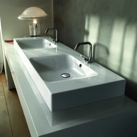 Раковина подвесная (140х45) Kerasan Cento 353601*1 белая