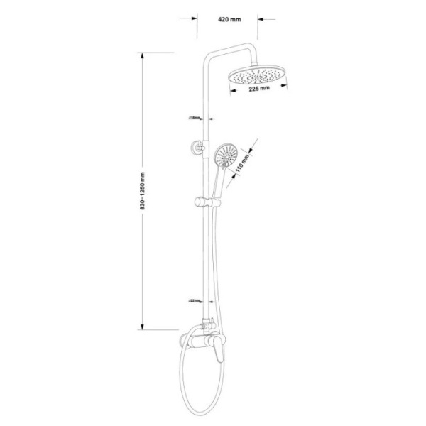 Душевая система Esko  ST1200