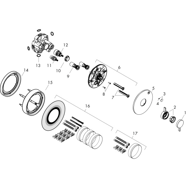 Смеситель для душа Hansgrohe DuoTurn S 75618700 матовый белый
