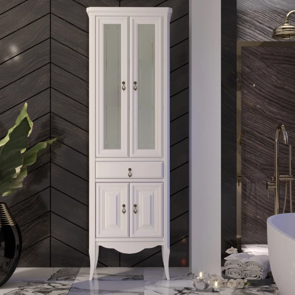 Пенал Opadiris Лоренцо двухстворчатый, цвет белый матовый 00-00001799