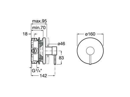Смеситель для душа Roca Lanta 5A2B11C00