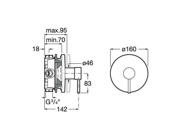 Смеситель для душа Roca Lanta 5A2B11C00