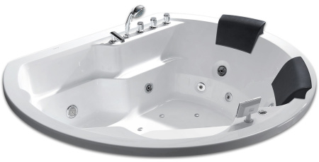 Акриловая ванна (185х162) Gemy G9053 K с гидромассажем, универсальная