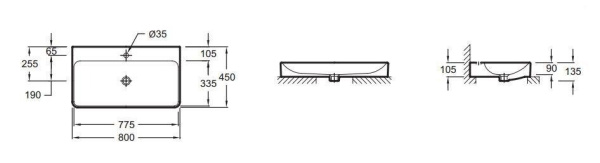 Раковина накладная Jacob Delafon Vox EVC112-00
