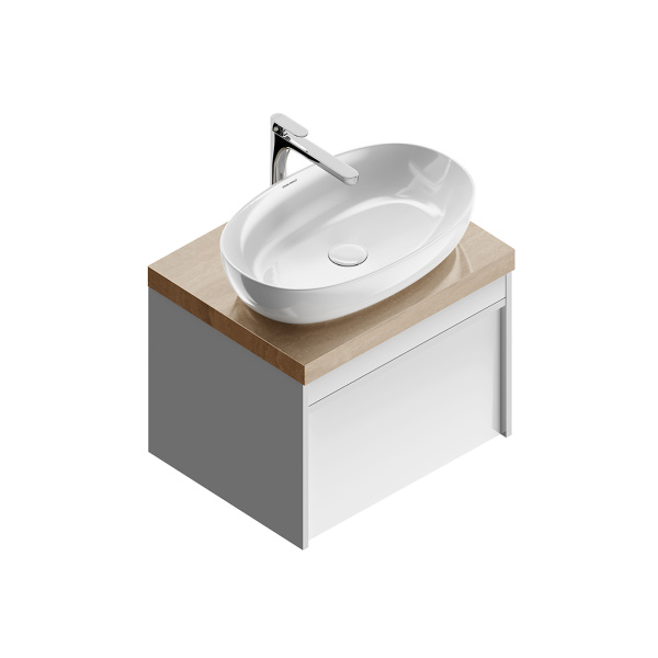 Раковина накладная (60х38) Kerama Marazzi Plaza PLR.wb.60