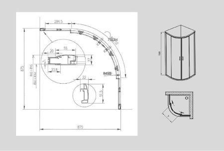 Душевой уголок Ravak Blix XP2CP4-90 90х90 X3B270C00Z1C