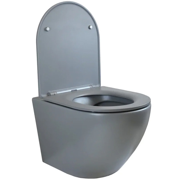 Унитаз подвесной безободковый Bronze de Luxe Scandi 3006-GM с сиденьем